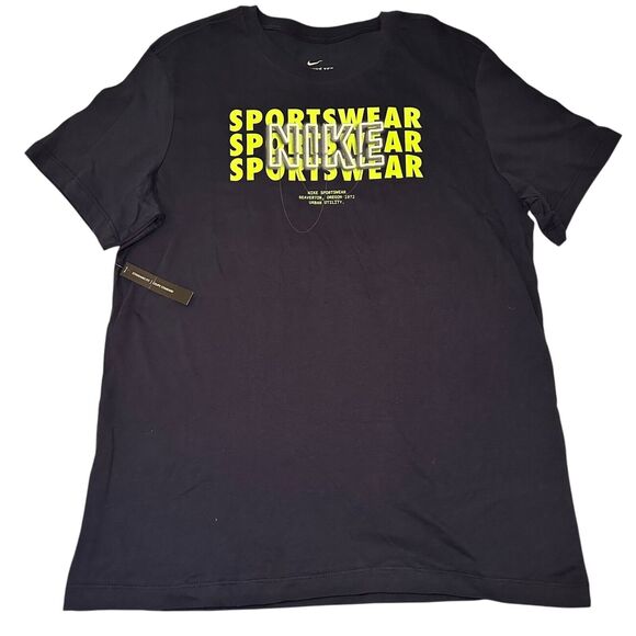 Nike Sportswear Tee Men's Size Large Standard Fit Blue Beaverton Oregon 1972 NEW - Picture 1 of 5